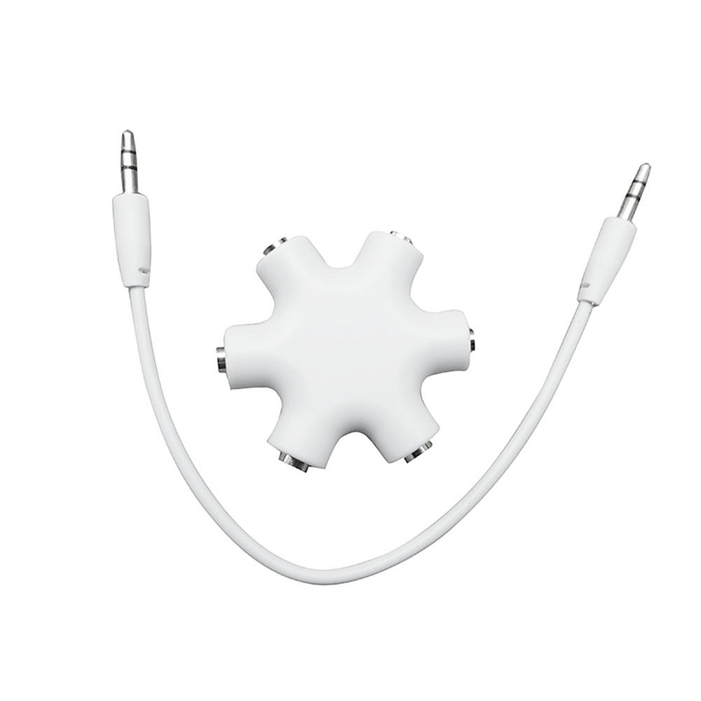 Audio Music Dj - 6-portowy rozdzielacz słuchawek 3,5 mm w
