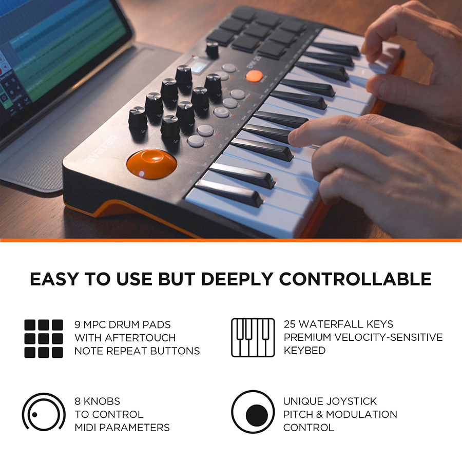 Klawiatura MIDI z 25 klawiszam – Midi Controller Pad recenzja i cena