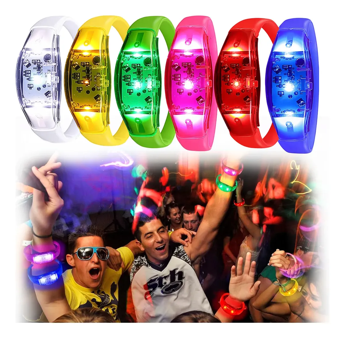 6 sztuk bransoletek LED aktywo – Audio Music Dj recenzja i cena